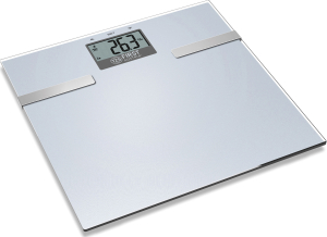 BODY FAT BATHROOM SCALE, DIGITAL, 150KG/100G, SILVER