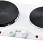 COOKING PLATE CAST IRON, DOUBLE, 2500W, 185/155MM, ADJUST.