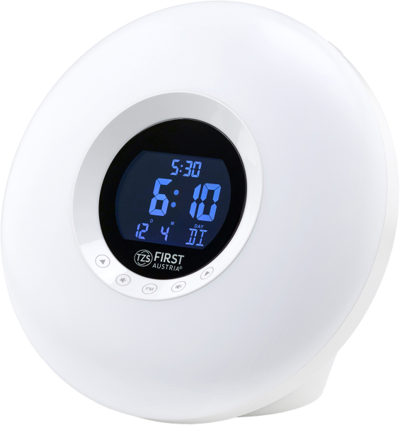 FM ALARM CLOCK RADIO, LIGHTRING 8 COLORS, 6 NATURE SOUNDS